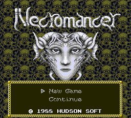 Jaseiken Necromancer title screen for PC Engine